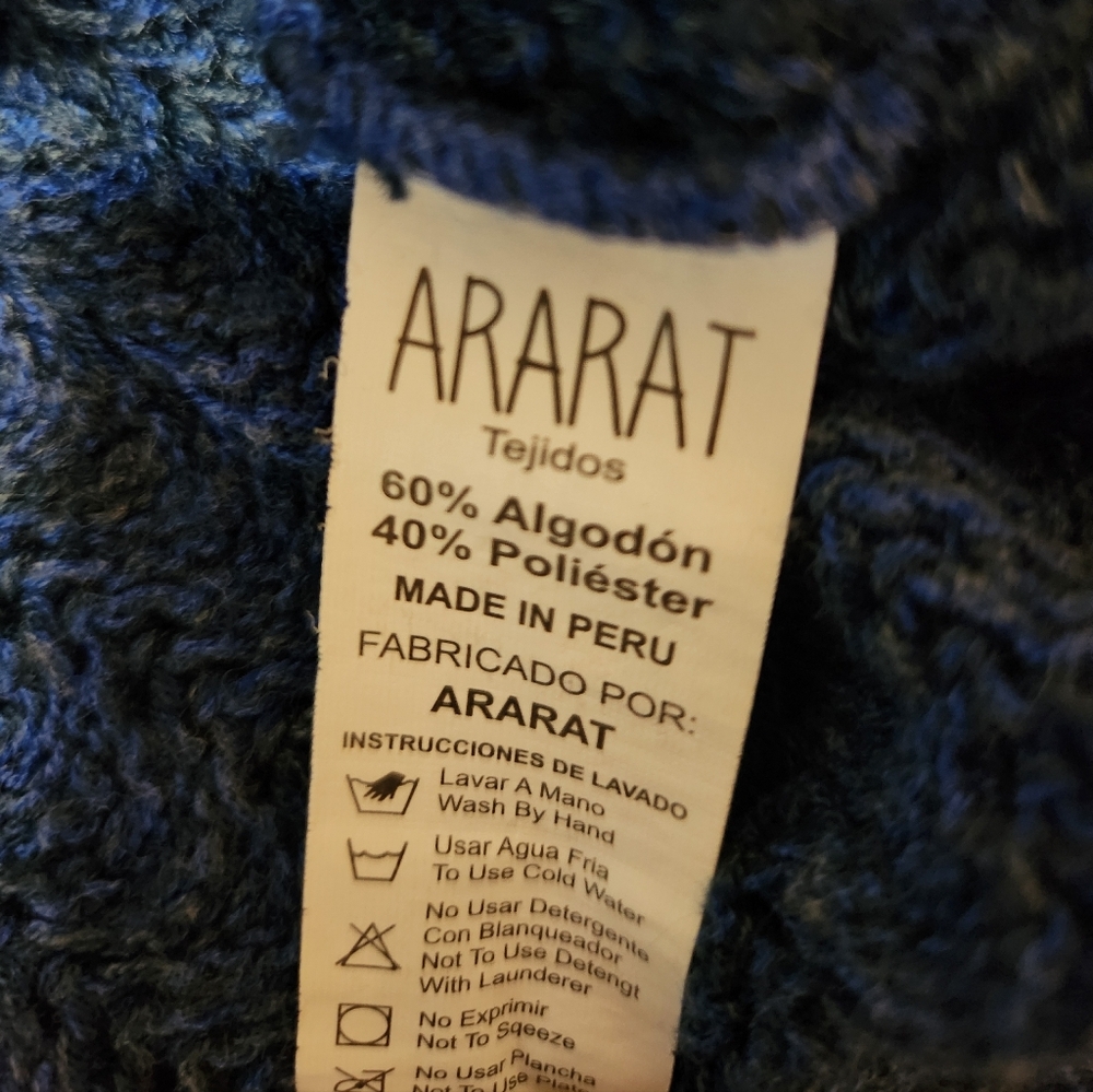 Women's Blue Sweater with Braided Details - Picture 3 of 6
